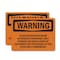 Signmission Elevator Machine Room Authorized Personnel OSHA Warning Sign, Plastic, 10in W x 7in L, 2PK OS-2PACK-WS-P-710-L-12103 - alternate 1